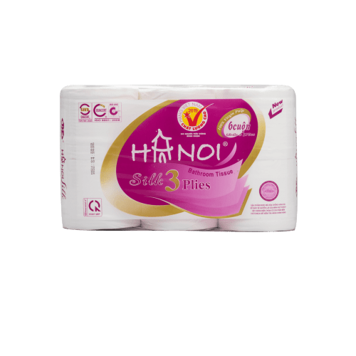 Giấy vệ sinh Hà Nội Silk 3 lớp 6 cuộn