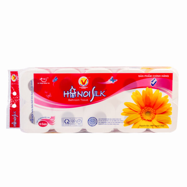 Giấy vệ sinh Hà Nội 10 cuộn 3 lớp Đỏ