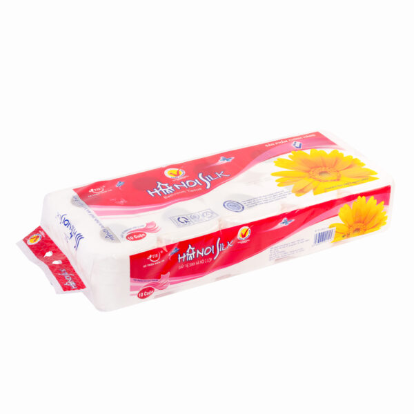 Giấy vệ sinh Hà Nội 10 cuộn 3 lớp Đỏ - Hình ảnh 2