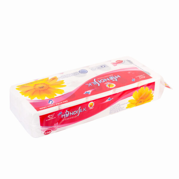 Giấy vệ sinh Hà Nội 10 cuộn 3 lớp Đỏ - Hình ảnh 3