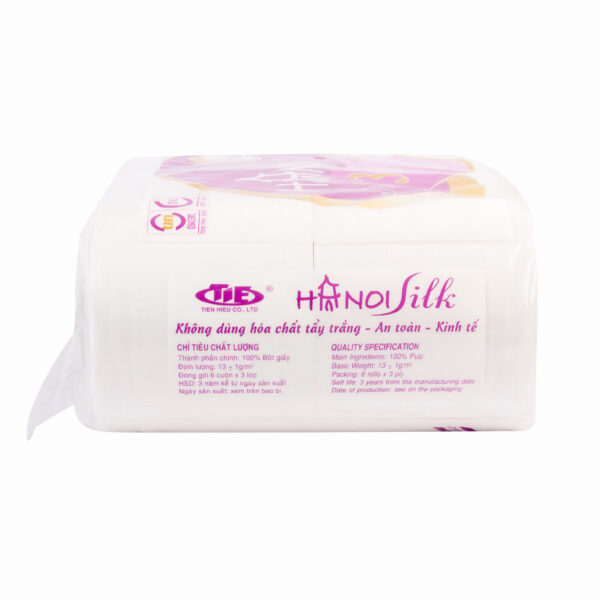 Giấy vệ sinh Hà Nội 6 cuộn 3 lớp có lõi - Hình ảnh 3