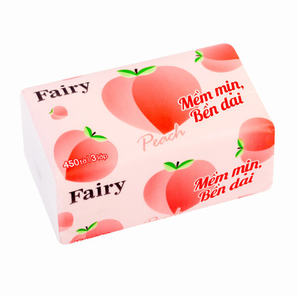 Giấy rút Fairy Đào 450 tờ / 3 lớp - Hình ảnh 2