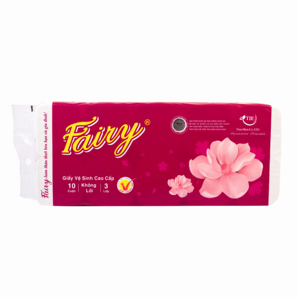Giấy vệ sinh Fairy Anh đào 10 cuộn 3 lớp không lõi