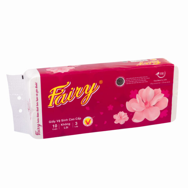 Giấy vệ sinh Fairy Anh đào 10 cuộn 3 lớp không lõi - Hình ảnh 2