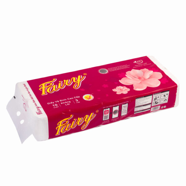 Giấy vệ sinh Fairy Anh đào 10 cuộn 3 lớp không lõi - Hình ảnh 3